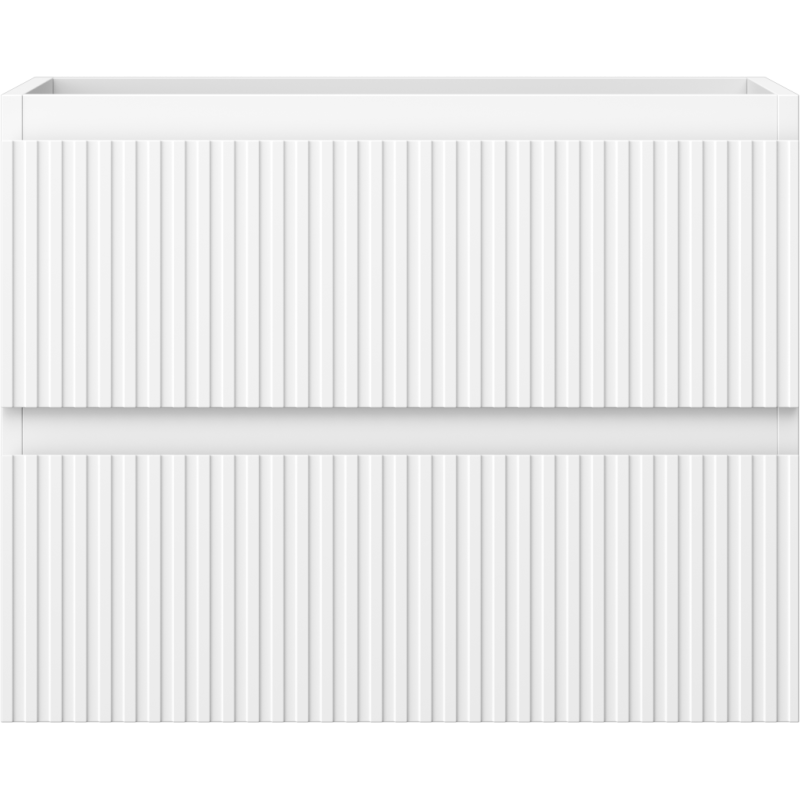 Mexen Rivel fürdőszobai mosdószekrény 60 cm, 2 fiókos, barázdált, matt fehér - 91A20-06047-2-BFF01