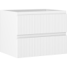 Mexen Rivel dulap baie sub lavoar 60 cm, 2 sertare, cu nervuri, alb mat - 91A20-06047-2-BFF01