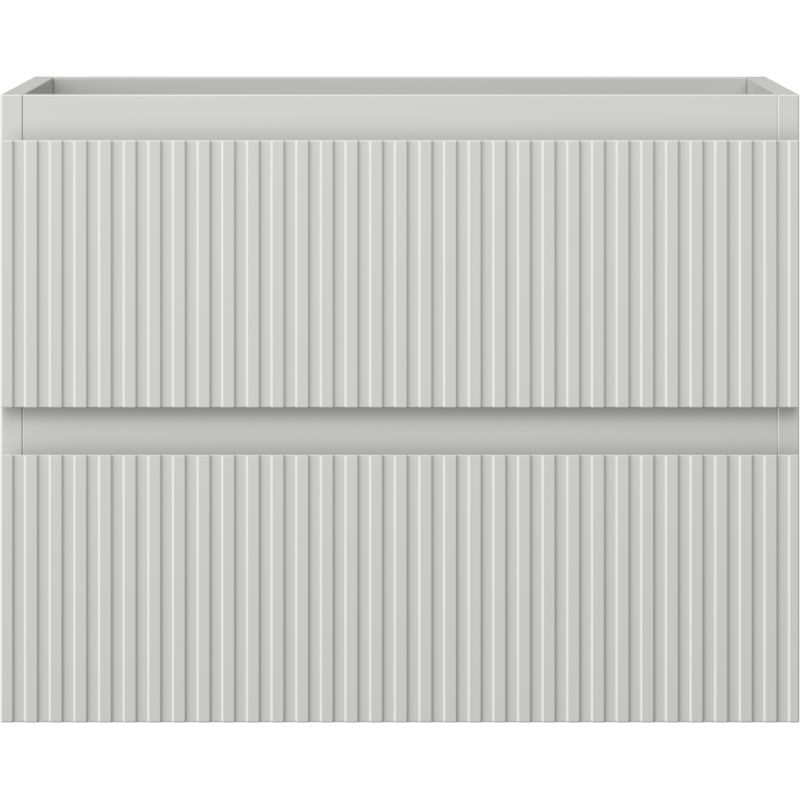 Mexen Rivel dulap baie sub lavoar 60 cm, 2 sertare, canelat, gri mat - 91A20-06047-2-BFF62