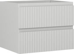 Mexen Rivel dulap baie sub lavoar 60 cm, 2 sertare, canelat, gri mat - 91A20-06047-2-BFF62