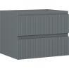 Mexen Rivel dulap baie sub lavoar 60 cm, 2 sertare, cu textură canelată, grafit mat - 91A20-06047-2-BFF66