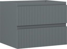 Mexen Rivel dulap baie sub lavoar 60 cm, 2 sertare, cu textură canelată, grafit mat - 91A20-06047-2-BFF66