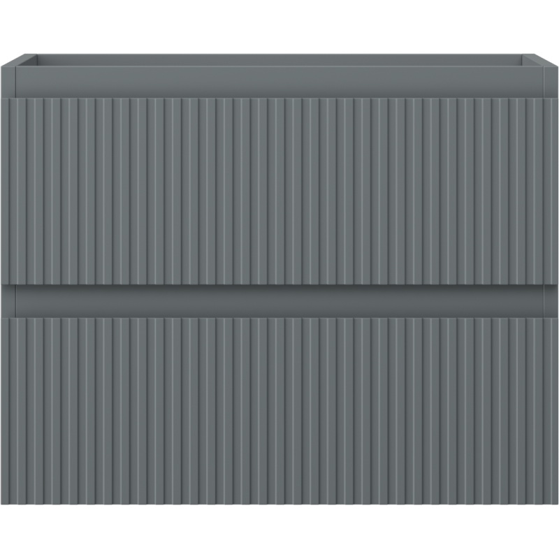 Mexen Rivel dulap baie sub lavoar 60 cm, 2 sertare, cu textură canelată, grafit mat - 91A20-06047-2-BFF66