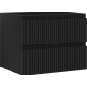Mexen Rivel dulap baie sub lavoar 60 cm, 2 sertare, cu riflaj, negru mat - 91A20-06047-2-BFF71