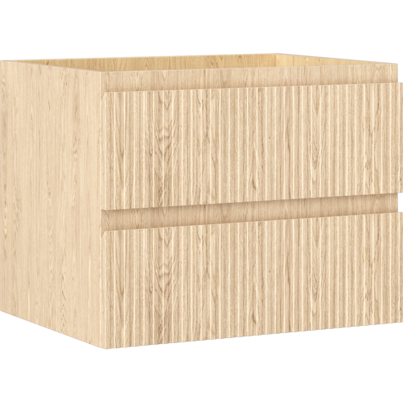 Mexen Rivel dulap baie sub chiuvetă 60 cm, 2 sertare, canelat, stejar - 91A20-06047-2-BFF81