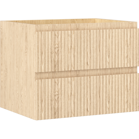 Mexen Rivel dulap baie pentru lavoar 60 cm, 2 sertare, riflat, stejar - 91A20-06047-2-BFF81