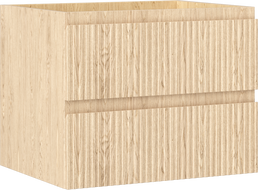 Mexen Rivel 60 cm-es fürdőszobai szekrény, 2 fiókos, bordázott, tölgy - 91A20-06047-2-BFF81