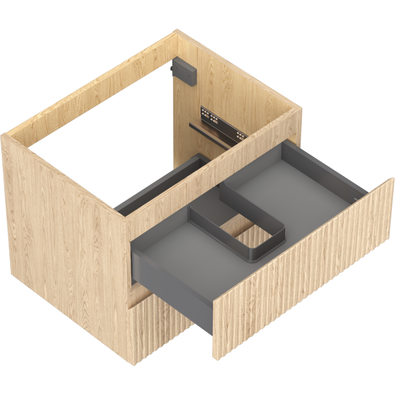 Mexen Rivel mosdó alatti szekrény 60 cm, 2 fiók, hornyos, tölgy - 91A20-06047-2-BFF81