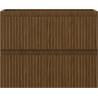Mexen Rivel dulap de baie sub chiuvetă 60 cm, 2 sertare, canelat, nuc - 91A20-06047-2-BFF86