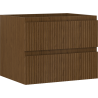 Mexen Rivel dulap de baie sub lavoar 60 cm, 2 sertare, canelat, nuc - 91A20-06047-2-BFF86