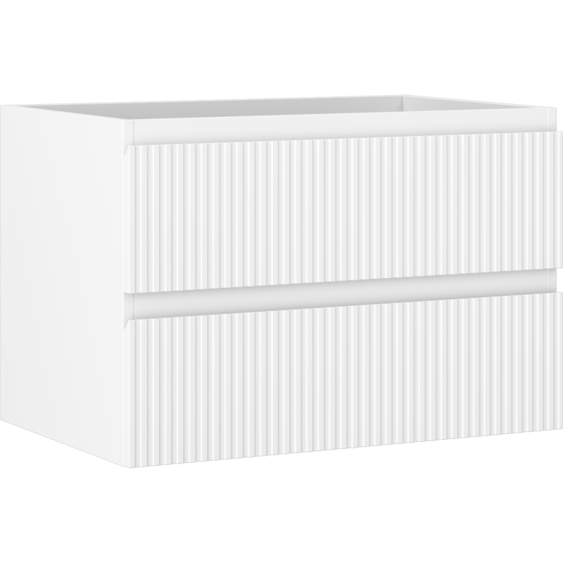 Mexen Rivel dulap baie sub chiuvetă 70 cm, 2 sertare, canelat, alb mat - 91A20-07047-2-BFF01