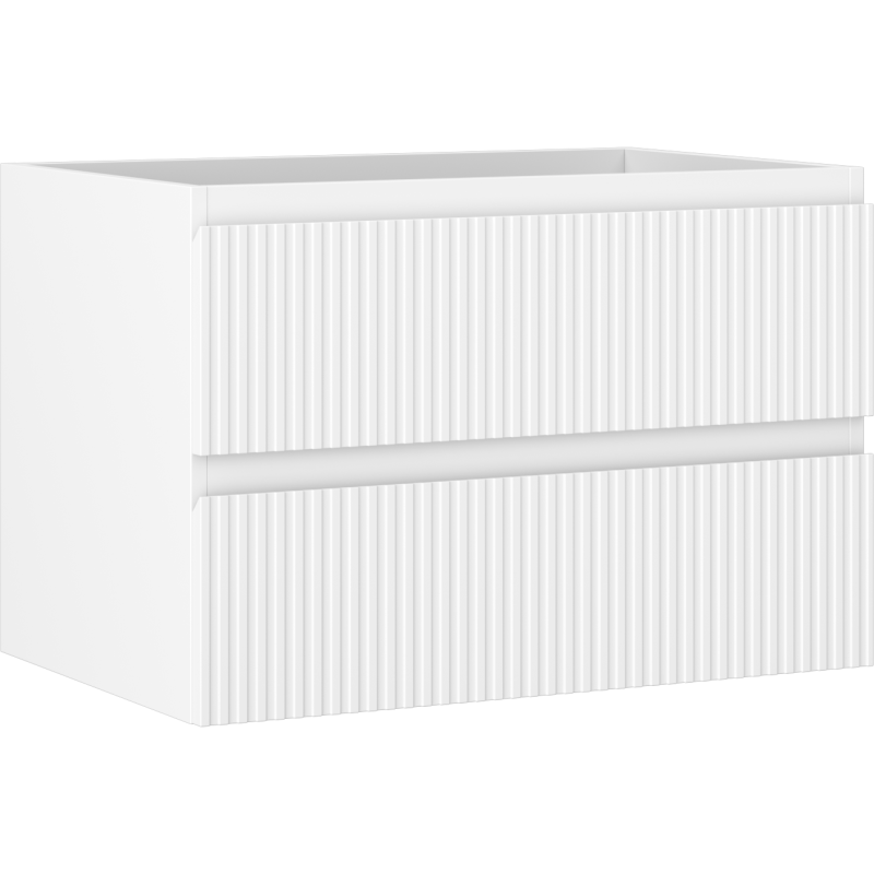 Mexen Rivel dulap de baie sub chiuvetă 70 cm, 2 sertare, striat, alb mat - 91A20-07047-2-BFF01