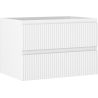 Mexen Rivel dulap de baie sub chiuvetă 70 cm, 2 sertare, striat, alb mat - 91A20-07047-2-BFF01