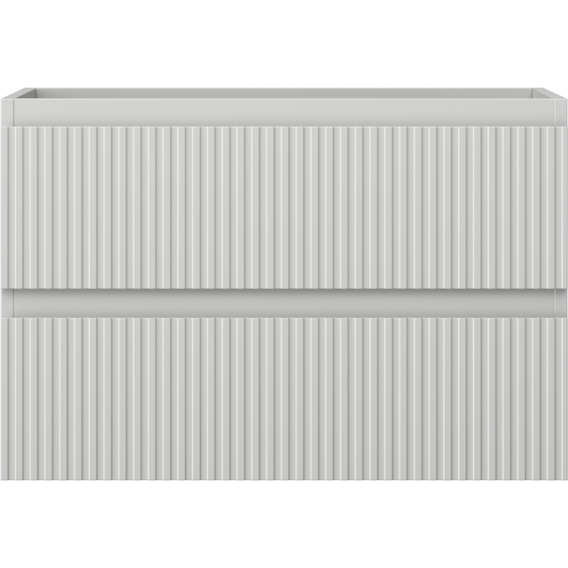 Mexen Rivel dulap baie sub lavoar 70 cm, 2 sertare, canelat, gri mat - 91A20-07047-2-BFF62