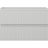 Mexen Rivel dulap baie sub lavoar 70 cm, 2 sertare, canelat, gri mat - 91A20-07047-2-BFF62