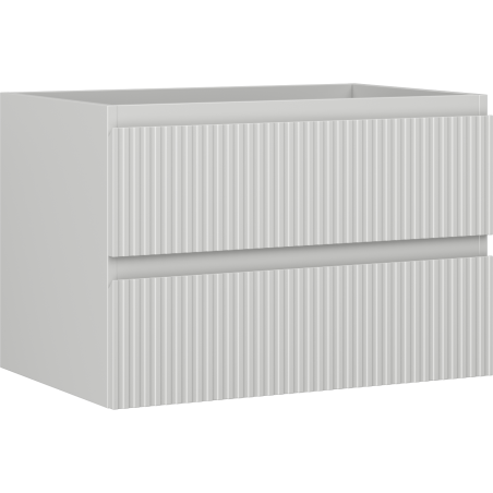Mexen Rivel dulap baie sub lavoar 70 cm, 2 sertare, canelat, gri mat - 91A20-07047-2-BFF62