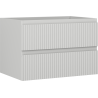 Mexen Rivel dulap baie sub lavoar 70 cm, 2 sertare, canelat, gri mat - 91A20-07047-2-BFF62