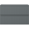 Mexen Rivel dulap baie sub lavoar 70 cm, 2 sertare, cu caneluri, grafit mat - 91A20-07047-2-BFF66