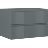 Mexen Rivel dulap baie sub lavoar 70 cm, 2 sertare, cu caneluri, grafit mat - 91A20-07047-2-BFF66