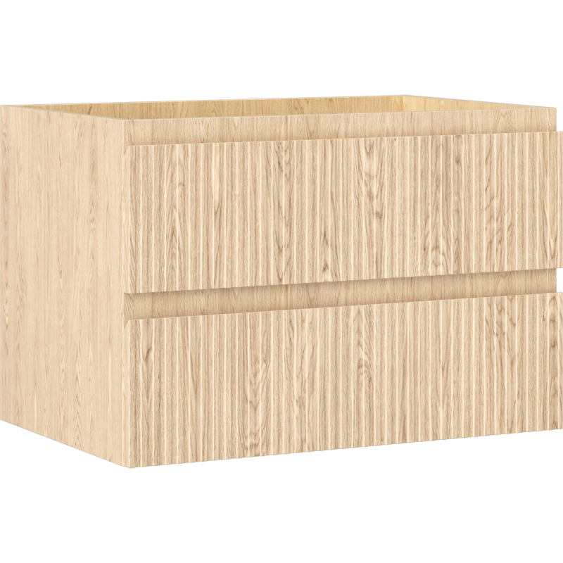 Mexen Rivel dulap baie de sub lavoar 70 cm, 2 sertare, canelat, stejar - 91A20-07047-2-BFF81