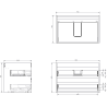 Mobilă de baie Mexen Rivel sub lavoar 70 cm, 2 sertare, cu caneluri, nuc - 91A20-07047-2-BFF86