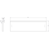 Mobilă de baie Mexen Rivel sub lavoar 70 cm, 2 sertare, cu caneluri, nuc - 91A20-07047-2-BFF86