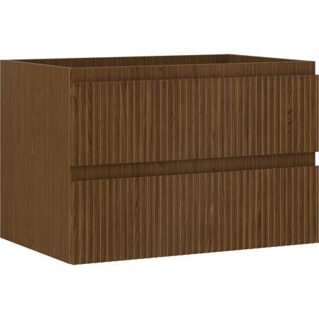 Mobilă de baie Mexen Rivel sub lavoar 70 cm, 2 sertare, cu caneluri, nuc - 91A20-07047-2-BFF86