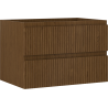 Mexen Rivel dulap de baie sub lavoar 70 cm, 2 sertare, canelat, nuc - 91A20-07047-2-BFF86