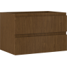 Mobilă de baie Mexen Rivel sub lavoar 70 cm, 2 sertare, cu caneluri, nuc - 91A20-07047-2-BFF86