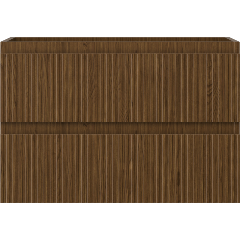 Mexen Rivel dulap de baie sub lavoar 70 cm, 2 sertare, canelat, nuc - 91A20-07047-2-BFF86