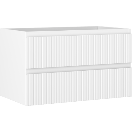 Mexen Rivel dulap baie sub chiuvetă 80 cm, 2 sertare, șanțuri, alb mat - 91A20-08047-2-BFF01
