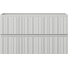 Dulap baie Mexen Rivel sub lavoar 80 cm, 2 sertare, canelat, gri mat - 91A20-08047-2-BFF62