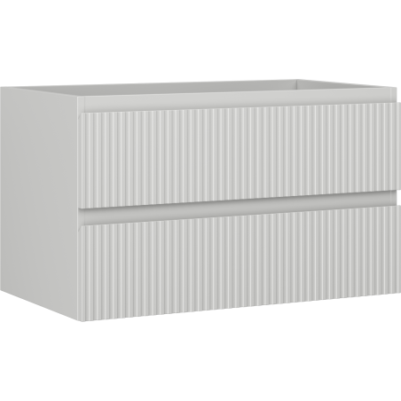 Mexen Rivel fürdőszobai mosdó alatti szekrény 80 cm, 2 fiók, bordázott, szürke matt - 91A20-08047-2-BFF62