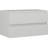 Dulap baie Mexen Rivel sub lavoar 80 cm, 2 sertare, canelat, gri mat - 91A20-08047-2-BFF62