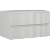 Mexen Rivel fürdőszobai mosdó alatti szekrény 80 cm, 2 fiók, bordázott, szürke matt - 91A20-08047-2-BFF62