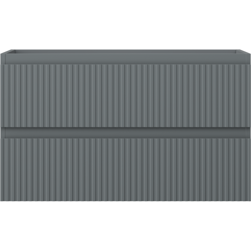 Mexen Rivel dulap baie sub chiuvetă 80 cm, 2 sertare, canelat, grafit mat - 91A20-08047-2-BFF66