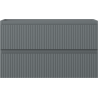 Mexen Rivel dulap baie sub chiuvetă 80 cm, 2 sertare, cu riflaj, grafit mat - 91A20-08047-2-BFF66