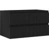 Mexen Rivel dulap baie sub chiuvetă 80 cm, 2 sertare, canelat, negru mat - 91A20-08047-2-BFF71