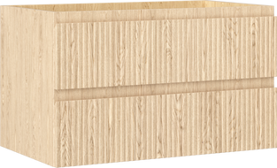 Mexen Rivel dulap de baie sub lavoar 80 cm, 2 sertare, cu șanțuri, stejar - 91A20-08047-2-BFF81