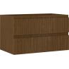 Dulap Mexen Rivel pentru baie, 80 cm, 2 sertare, cu nervuri, nuc - 91A20-08047-2-BFF86