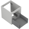 Corpul de dulap pentru lavoar Mexen Box-A 40 cm, 1 sertar, gri mat - 91AX0-0400-470-1-62