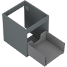 Mexen Box-A corp dulap sub chiuvetă 40 cm, 1 sertar, grafit mat - 91AX0-0400-470-1-66