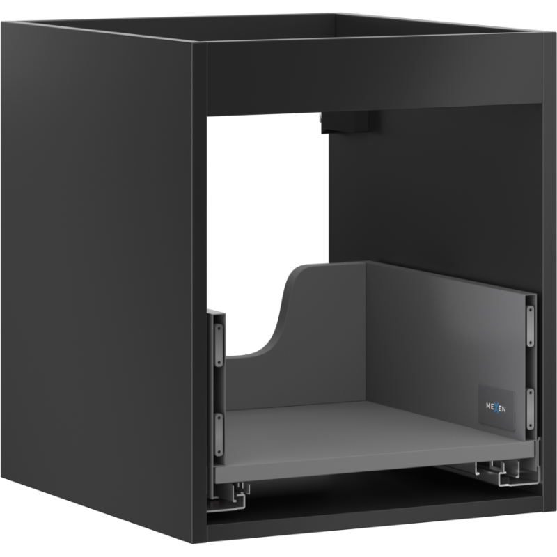 Mexen Box-A corp dulap de baie 40 cm, 1 sertar, negru mat - 91AX0-0400-470-1-71