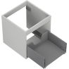 Corp pentru dulap de sub lavoar Mexen Box-A 45 cm, 1 sertar, gri mat - 91AX0-0450-470-1-62