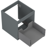 Mexen Box-A corp dulap de bază pentru lavoar 45 cm, 1 sertar, grafit mat - 91AX0-0450-470-1-66