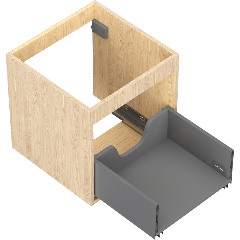 Mexen Box-A mosdószekrény korpus 45 cm, 1 fiók, tölgy - 91AX0-0450-470-1-81