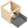Mexen Box-A corp dulap pentru lavoar 45 cm, 1 sertar, stejar - 91AX0-0450-470-1-81