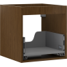 Corp dulap Mexen Box-A pentru chiuvetă de 45 cm, 1 sertar, nuc - 91AX0-0450-470-1-86