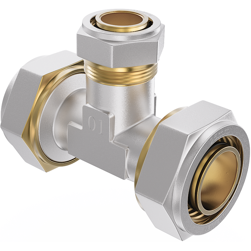 Mexen PEX-S Tee cu reducție, compresat PEX 16 x 20 x 16 - W97231-162016-00