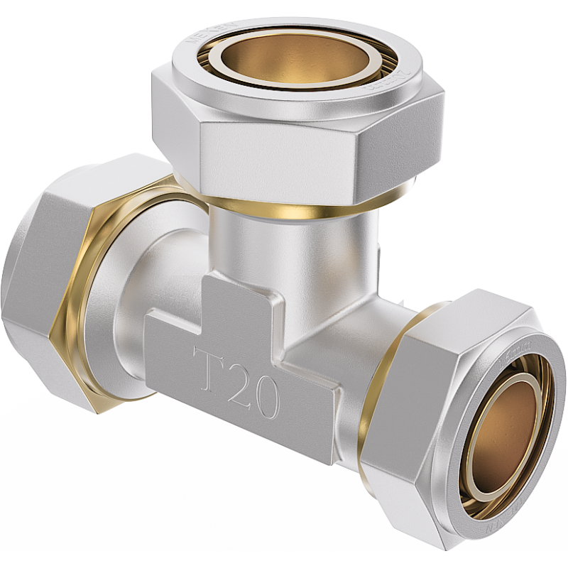 Mexen PEX-S Tee cu reducție, compresat PEX 16 x 20 x 16 - W97231-162016-00